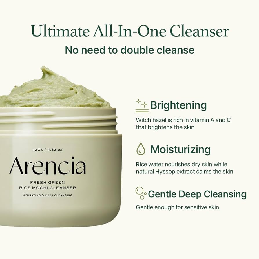 Arencia Fresh Green Rice Mochi Cleanser - صورة 4