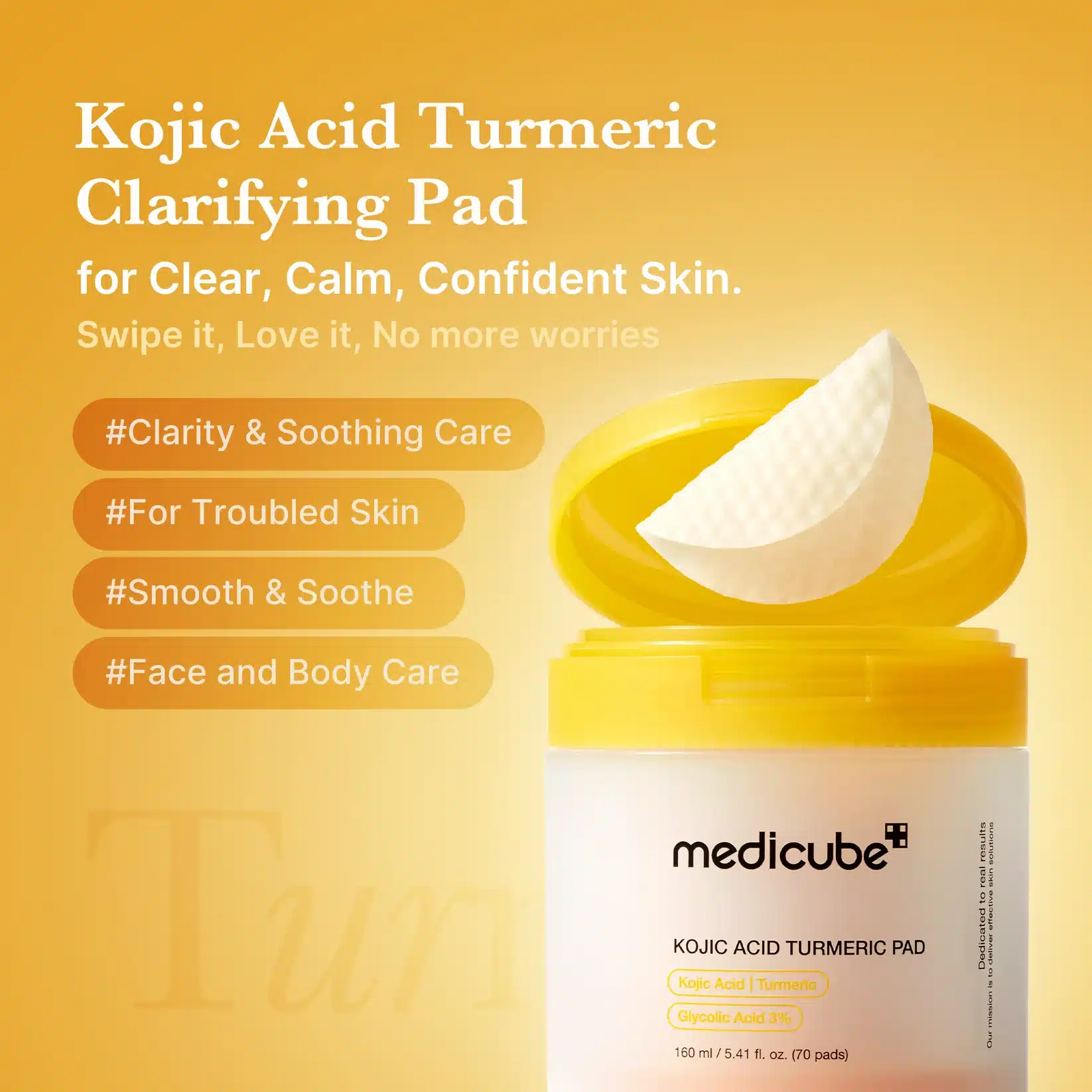Medicube Kojic Acid Turmeric Toner Pad - صورة 2