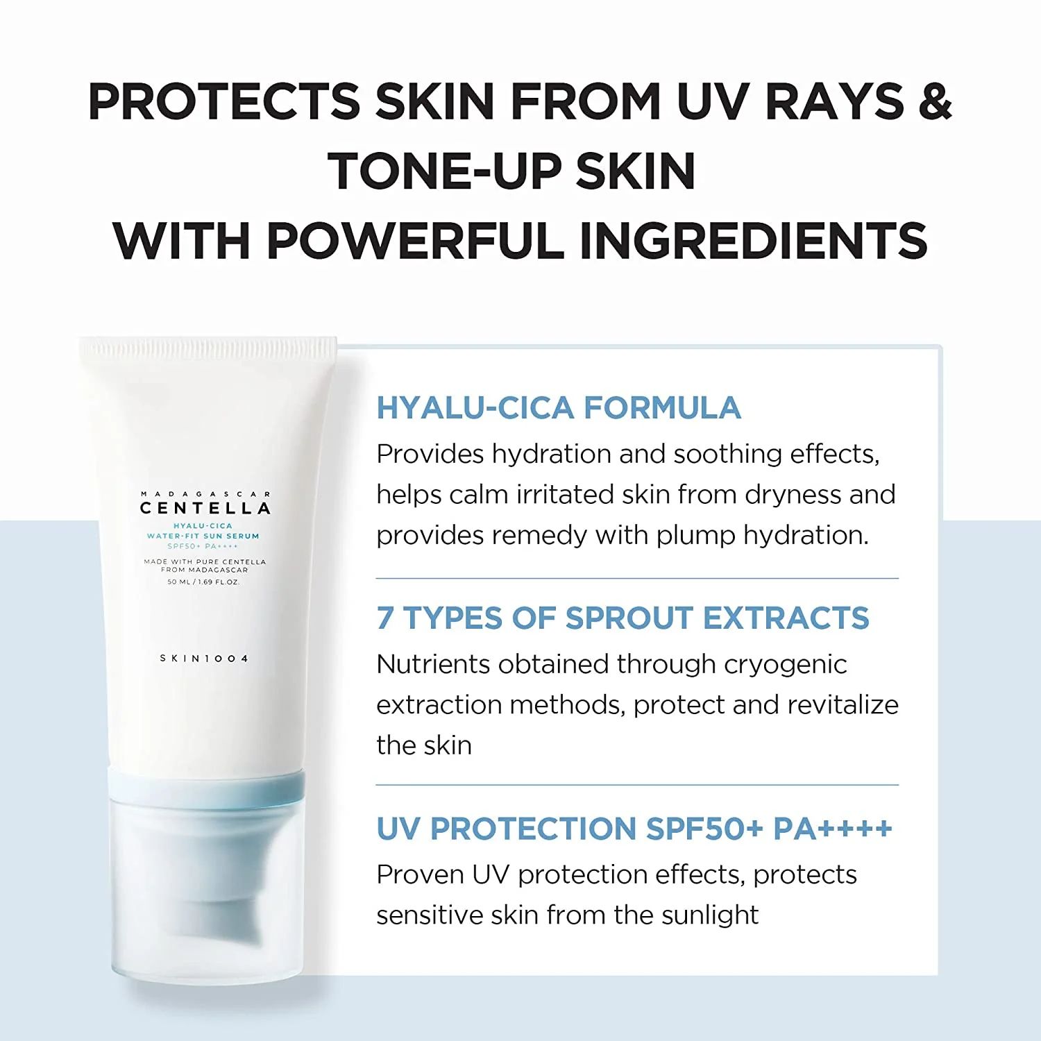 Skin1004 | Madagascar Centella Hyalu-Cica Water-Fit Sun Serum - صورة 3